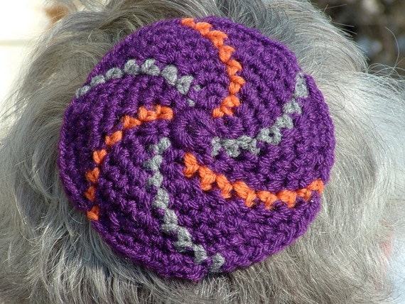 crochet pattern yarmulke Kippot Crochet Purple BabyThingsHandmade Yarmulke Handmade by