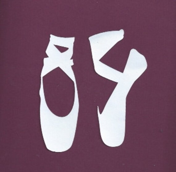 Items similar to Ballet shoes silhouettes set of two on Etsy