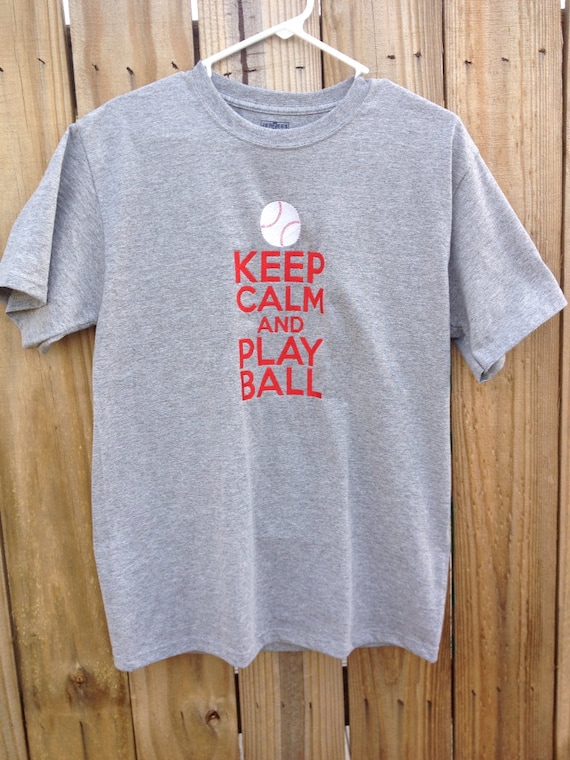 Items similar to Keep Calm and Play Ball s/s T-shirt on Etsy