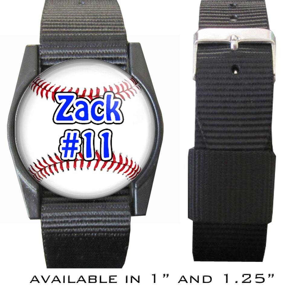 Personalized Baseball Pinback button Wristband With Your Name
