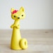 Sunshine Yellow Cat Figurine by Bonjour Poupette