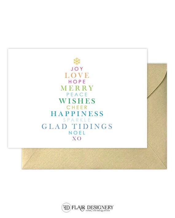 HOLIDAY SALE!!! All Things Wonderful Holiday Greeting Card - Single Card OR Set of 10 Cards - for Holidays or Cristmas by Flair Designery Il_570xn