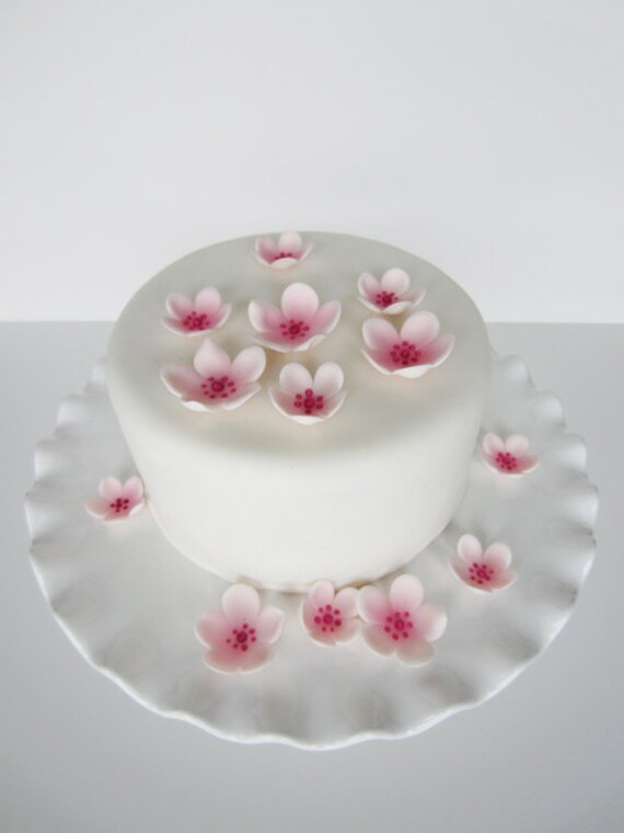 edible sugar cherry blossoms set of 24 by sweetbouquet on Etsy