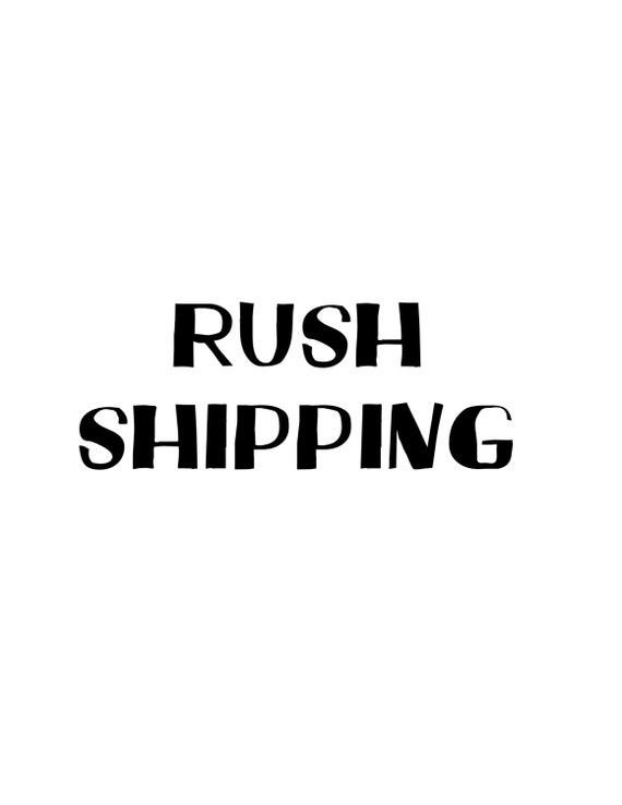 Rush Shipping by bigbrownchair on Etsy