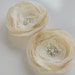 Bridal hair accessories, rustic hair accessories, champagne ivory beige flower hair clip, vintage wedding fascinator, Brooch/hair set 2