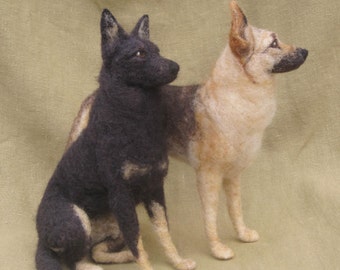Needle felted dog, custom portrait of your pet