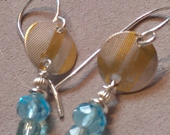 Vintage Glass Earrings in Aquamarine