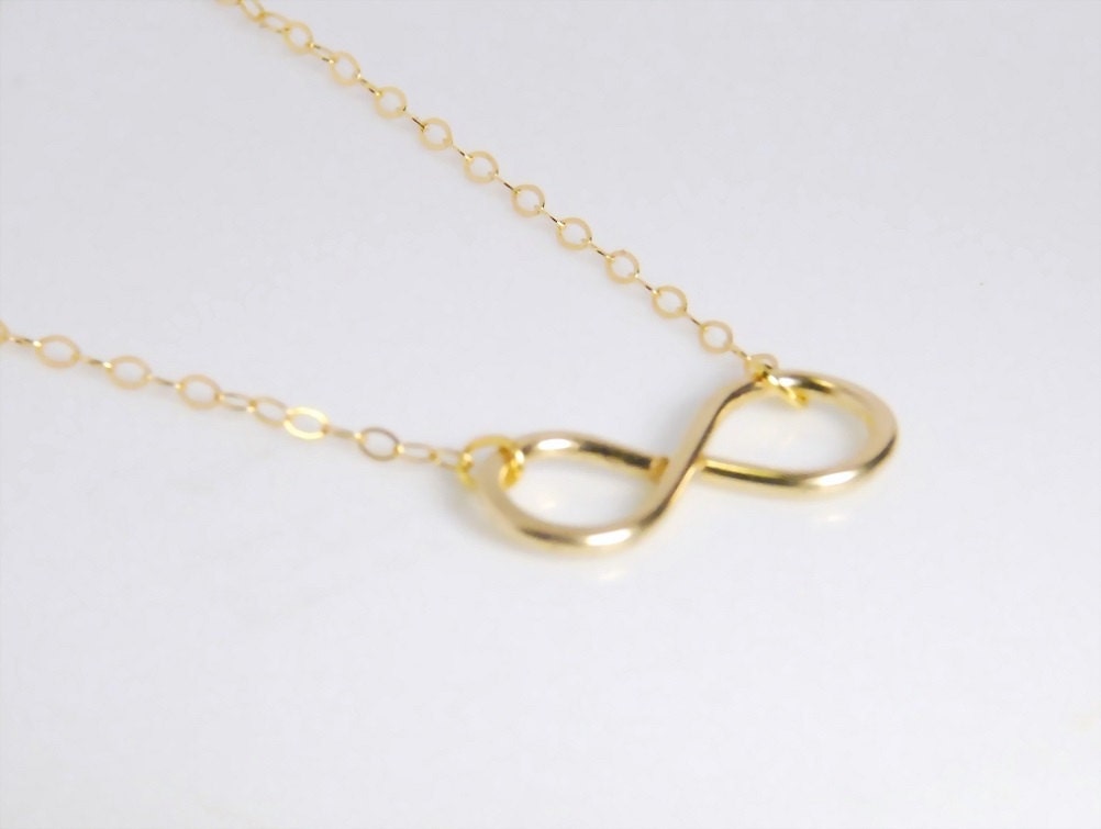 Infinity Necklace Gold Necklace Infinity Jewelry by JWjewelrybox