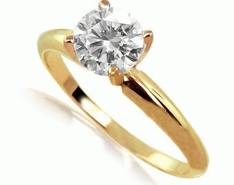 14K yellow gold diamond ring
