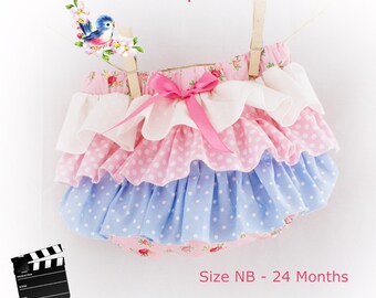 Ruffle Bum Diaper Cover PDF Sewing Pattern with Video Tutorial Baby Toddler Nappy Beginner NB 3 6 9 12 18 24 months