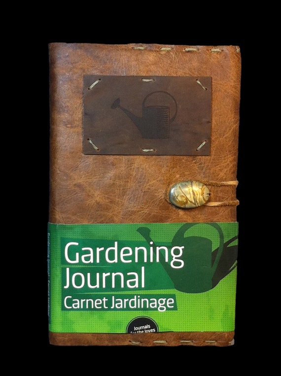 Leather Moleskine Gardening Journal 5 x 8.25 by ColdMountainCraft