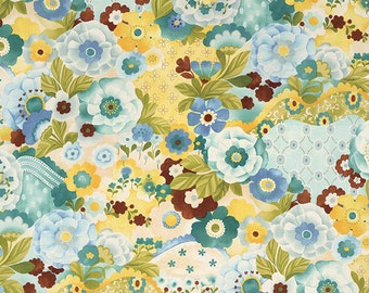 Lulu - Watercolor Garden in Mist by Chez Moi for Moda Fabrics