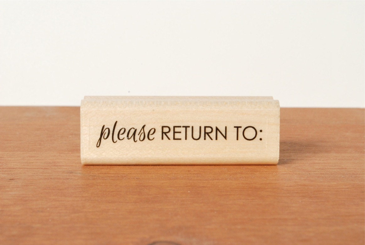 rubber stamp: please RETURN TO