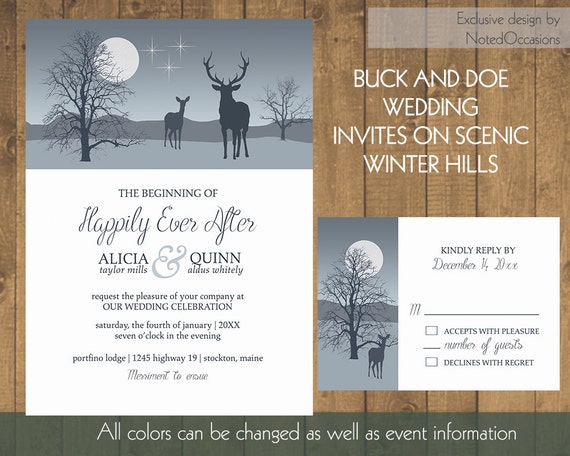 Buck And Doe Invitations 5