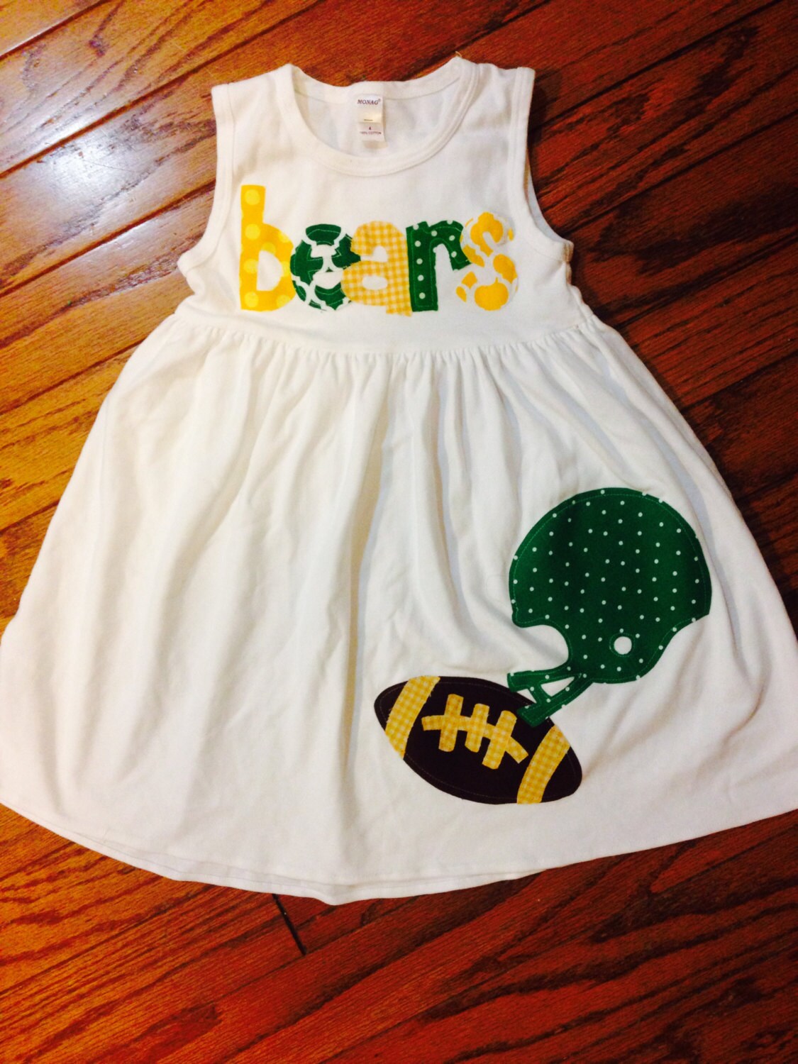 Football Dress Toddler Dress Football Applique Dress You
