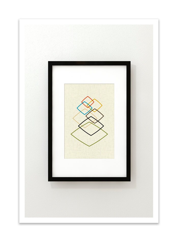LIGHTLY Giclee Print Mid Century Modern Danish Modern