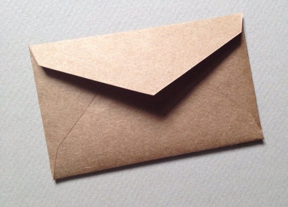 25 Mini Kraft Envelopes Rustic BrownSize 2 1 4 X 3