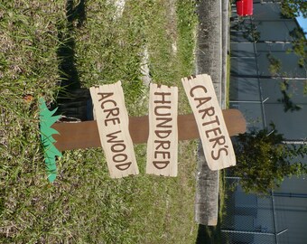 Customizable Winnie the Pooh Birthday Party 100 - Hundred Acre Wood Standing Sign