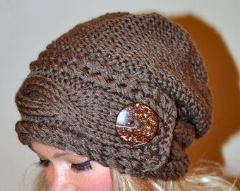 slouch  pattern Knit hat Cable Hat Slouchy aldi hat Pattern beanie Slouchy beanie