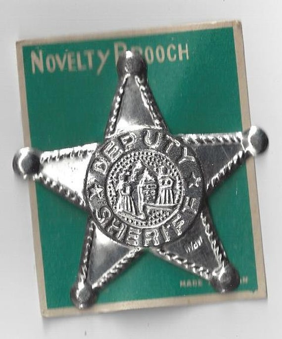 Deputy Sheriff Vintage Toy Tin Badge 1950s