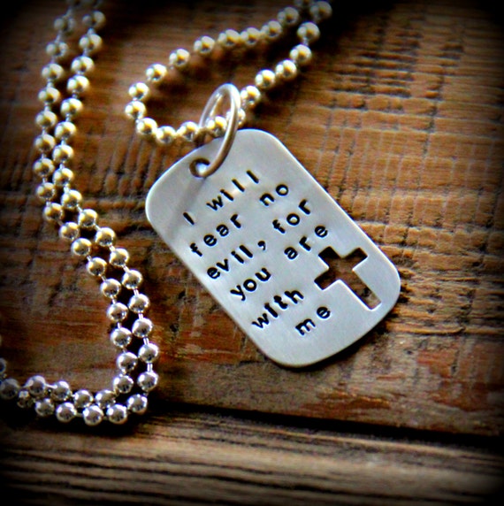 Men's Dog Tag Necklace Mens Religious Jewelry Necklace