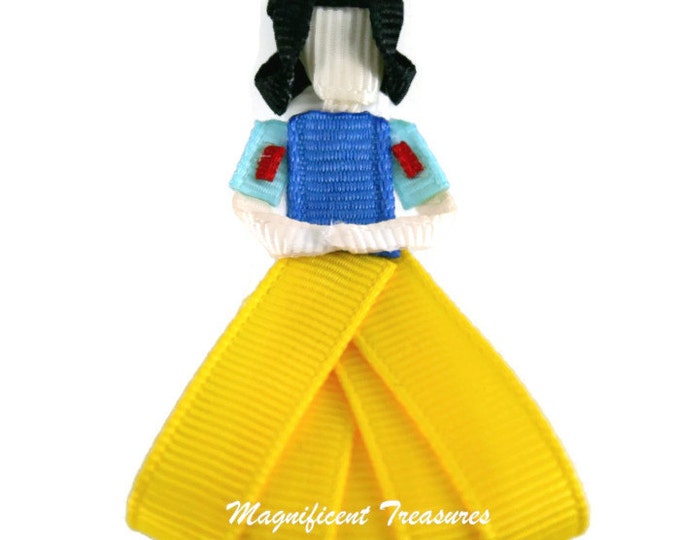 Snow White Inspired Ribbon Sculpture Hair Clip