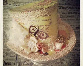 Tea Party hat, Garden Party hat, Steampunk Wedding, Wedding Fascinator, Lolita, Alice in Wonderland hat, Mini hat, Steampunk hat, Mad Hatter