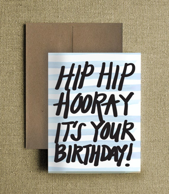 Hip Hip Hooray Birthday Card