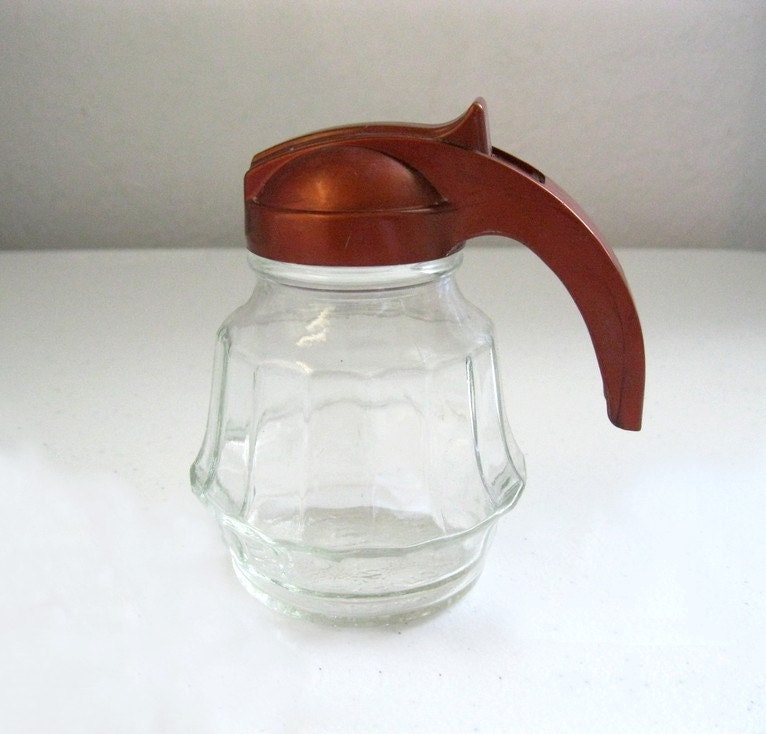 Vintage Federal Glass Syrup Dispenser by Somelikeitold on Etsy