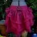 steampunk bustle skirt with low waist and back corset style lacing. Any size any colour