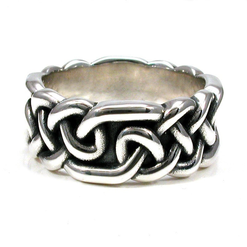 Celtic Knot Mens Ring Sterling Silver by SwankMetalsmithing