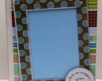 Baby Boy premade Chipboard Board Book Photo Album Premade Scrapbook- 8.5 x 6
