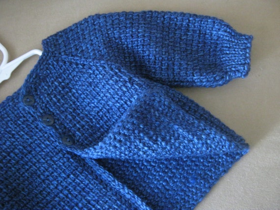Handmade Hand Knit Baby Woolen Sweater Jacket with Matching Socks