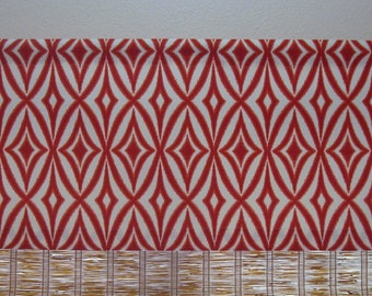 Waverly Modern Ikat Valance Kitchen Curtain Waverly Curtain 52x12 52x14 52x16 52x18