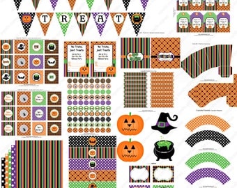 Instant Download Sale 70% off diy Spooktacular Soiree HALLOWEEN PRINTABLE Deluxe Party Package Cupcake Express