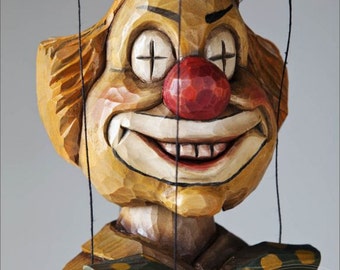 Eyebright Clown from Czech Marionettes traditional hand carved collection