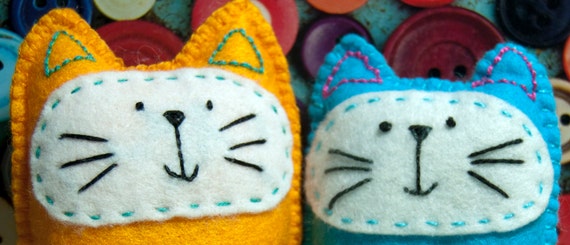 Embroidered Felt Cat Softie Pattern