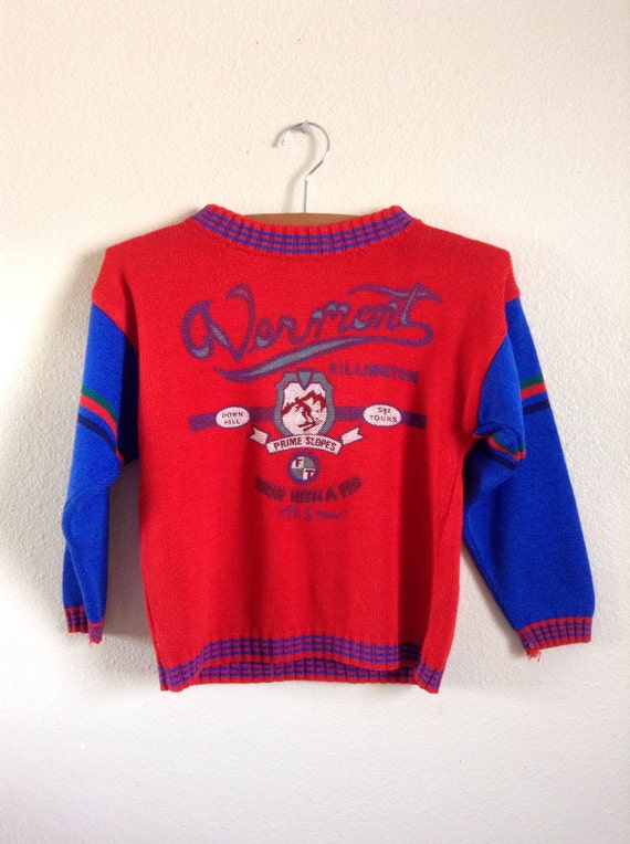 Items similar to Last Chance Vermont Ski Sweater Kids Size 5/6 on Etsy