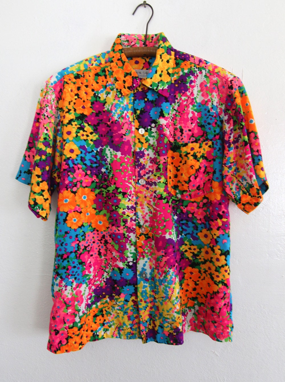 60s Neon Hawaiian Shirt