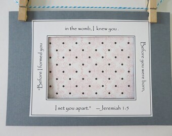 Pregnancy Baby Announcement Sonogram Frame Ultrasound Frame Grandparents Frame First Photo Nursery Décor Jeremiah Bible Verse Gender Neutral