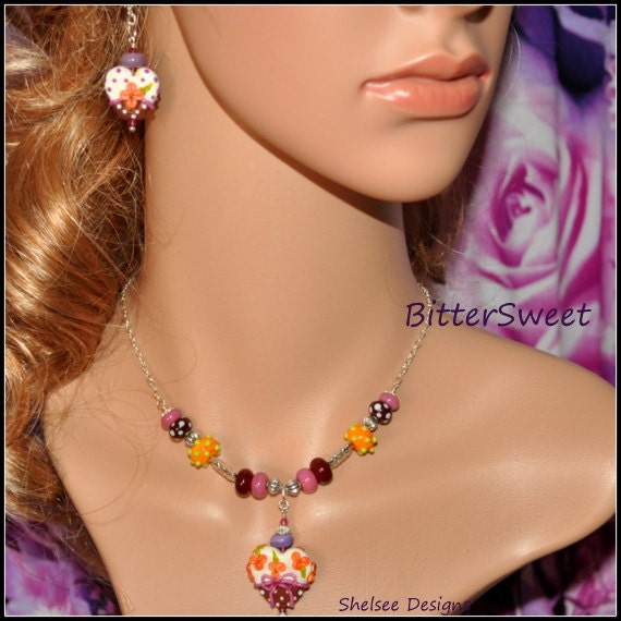Items similar to BITTERSWEETHandmade Lampwork and Sterling Silver