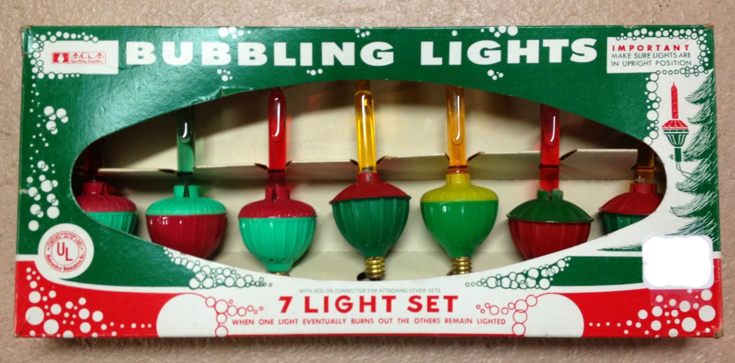 Vintage Bubble Candle Lights Replacement Bulbs 1950 Christmas