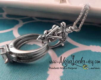 AloraLocks Veterinarian Ring or Charm Holding / Holding Pendant - Sterling Silver