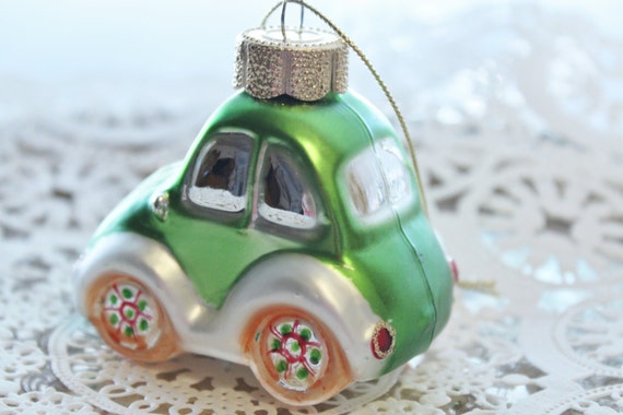 volkswagon beetle vw bug glass ornament volkswagon beetle vw bug glass ornament