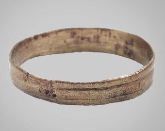 Authentic Ancient Viking wedding Ring Band C.866-1067A.D. Size 11 3/4 (21.4mm)(Brr320)