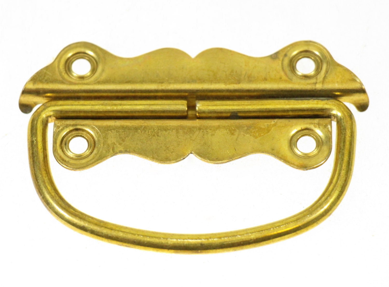 Vintage brass trunk handles