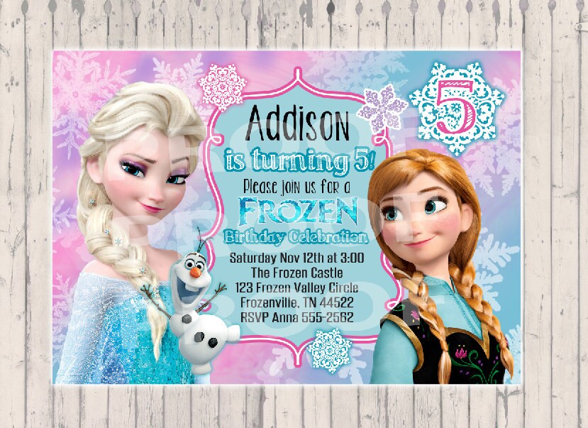 Custom Frozen Invitations 7