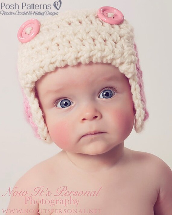 crochet for baby aviator hat pattern Baby  Hat Pattern  Pattern Pattern Crochet Crochet  Aviator Earflap