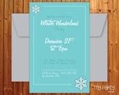 Winter Wonderland Party - PRINTABLE Invitation, turquoise and grey, by MyPartyDesign Il_170x135