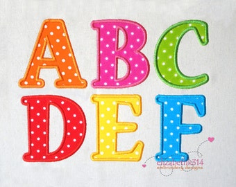 Sizes 2,50"- 3"- 4"- 5"- 6" - BX format - Applique Embroidery Font 309 - Machine Embroidery Design - 5 applique sizes